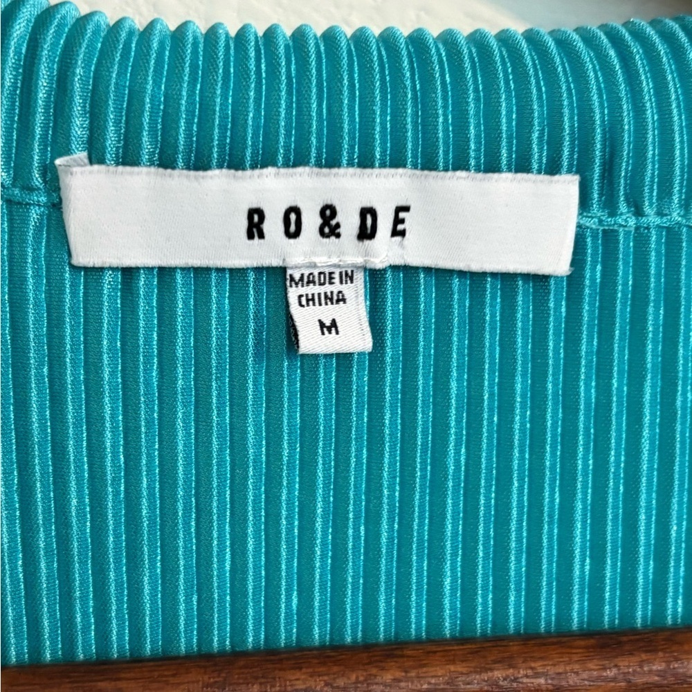 Teal RO&DE Button-Up Pleated Collared Shirt - Picture 2 of 6